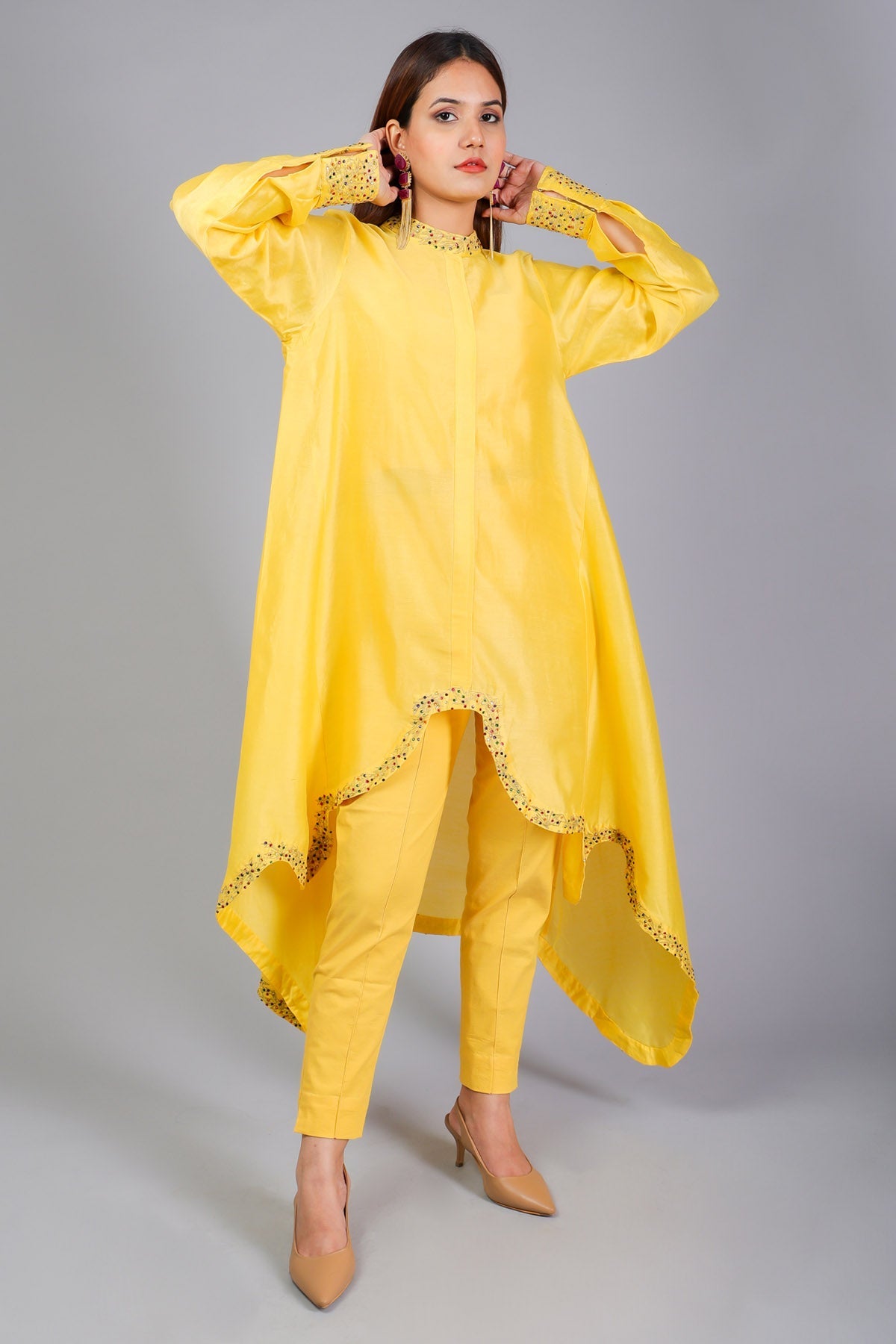 Etti Kapoor High-Low Embroidered Kurta Set Online